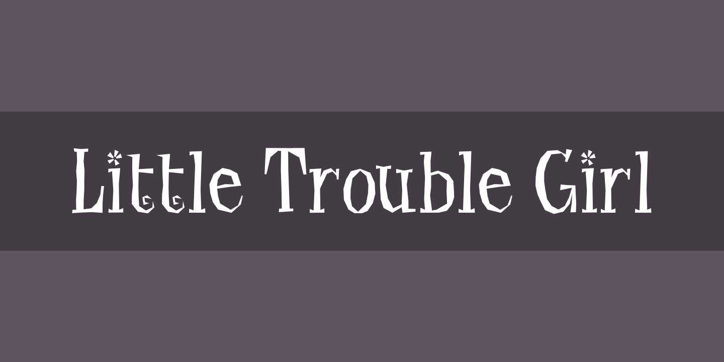 Little Trouble Girl BV Regular Font preview